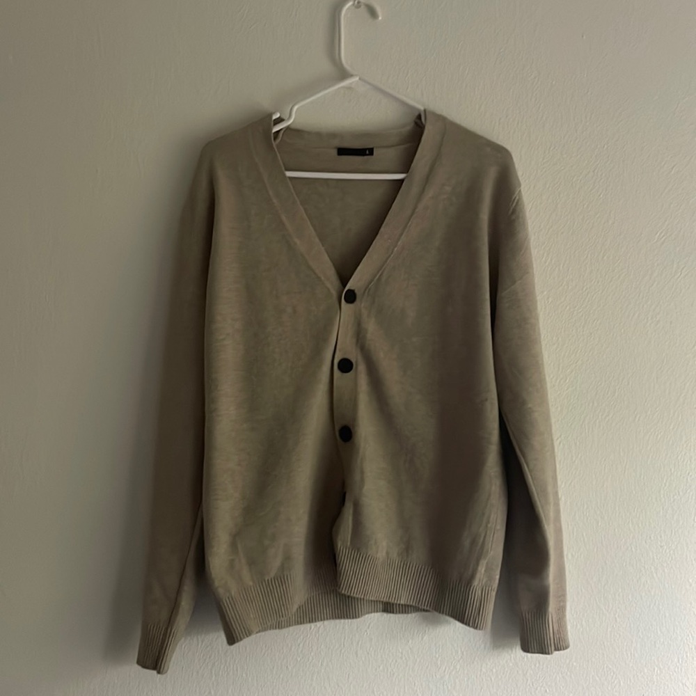 Tan Cardigan Knit
